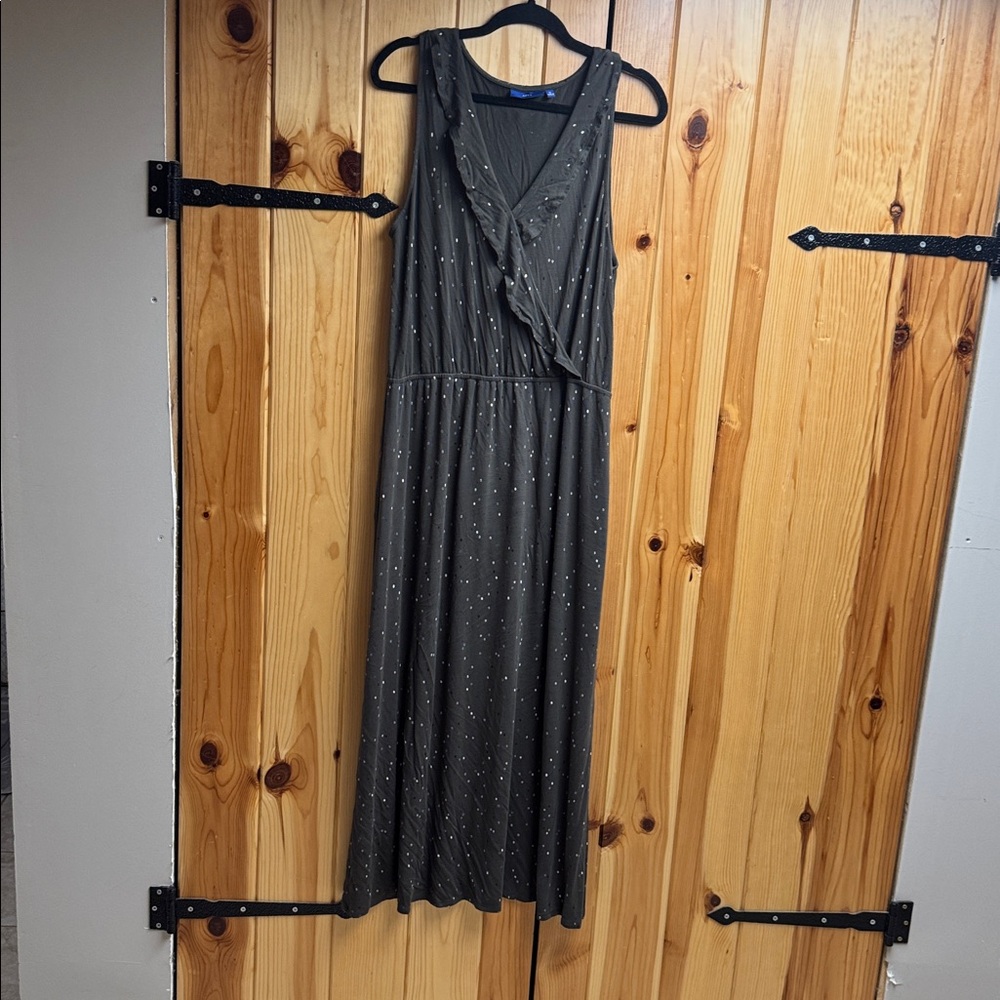 Apt. 9 Black and Blue Polka Dot Dress